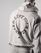 Message Ring Stretch Warm Pullover Hoodie - Ivory