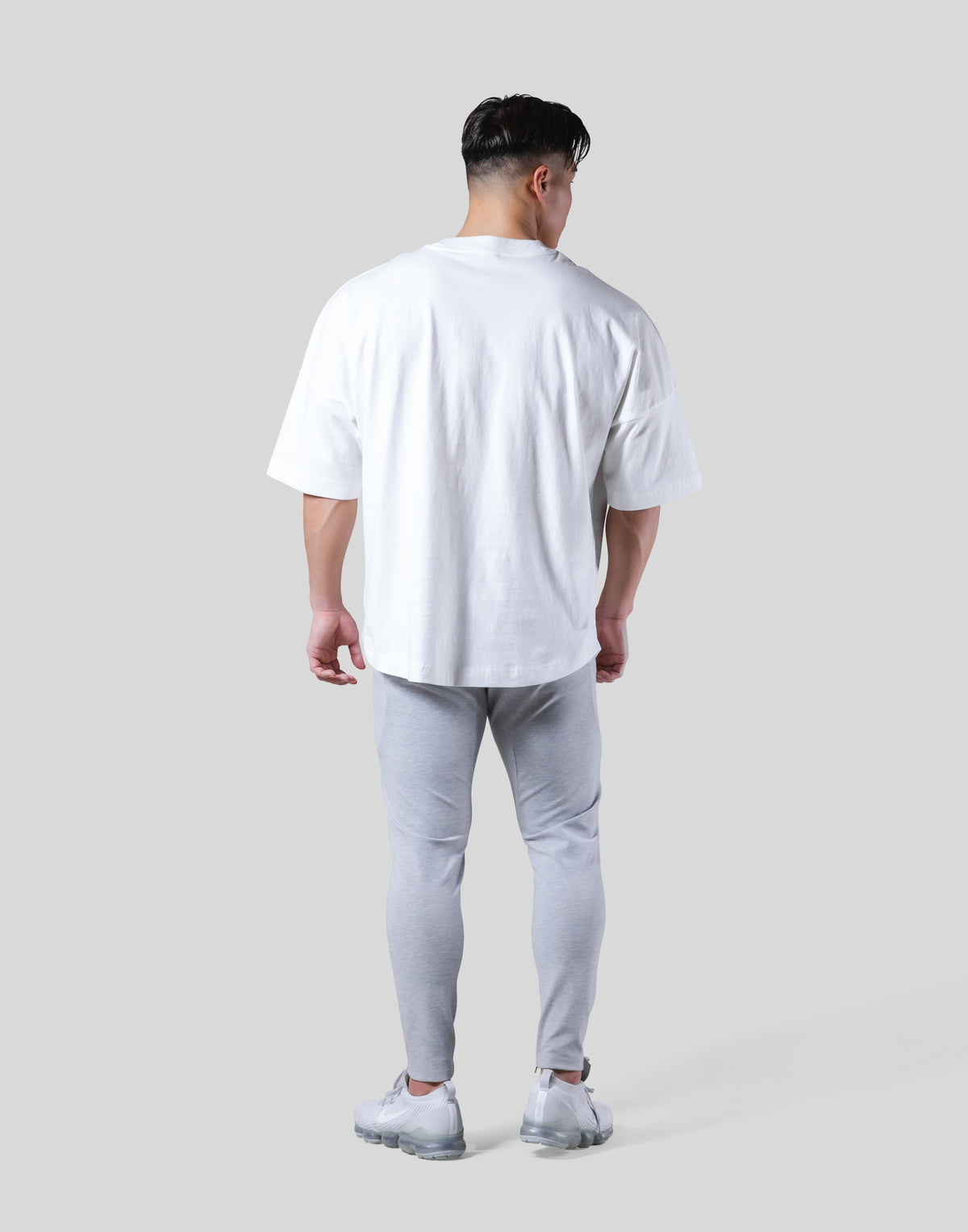 Thunder Logo Wide Shoulder Big T-Shirt - White