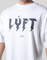 Thunder Logo Wide Shoulder Big T-Shirt - White