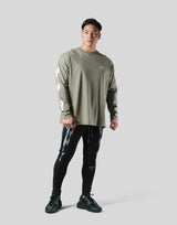 Thunder Y Sleeve Long T-Shirt - Olive