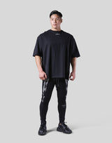 Back Arch Flag Big T-Shirt - Black