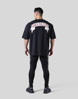 Back Arch Flag Big T-Shirt - Black