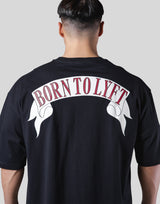 Back Arch Flag Big T-Shirt - Black