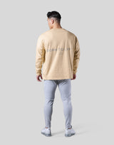Back Message Vintage Long T-Shirt - Beige