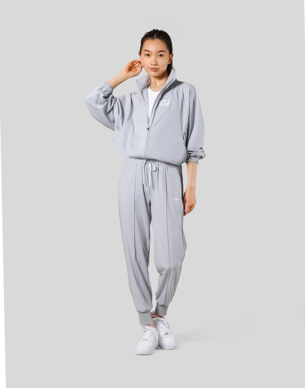 Stretch Wide Track Jacket - Grey