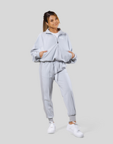 Stretch Wide Track Jacket - Grey