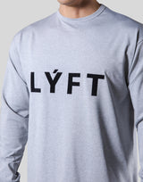 LÝFT Wappen Stretch Long T-Shirt - Grey
