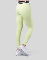 LÝFT Club Logo Rib Leggings - Lime