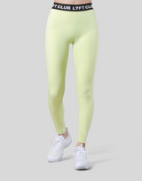 LÝFT Club Logo Rib Leggings - Lime