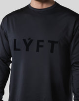 LÝFT Wappen Stretch Long T-Shirt - Black