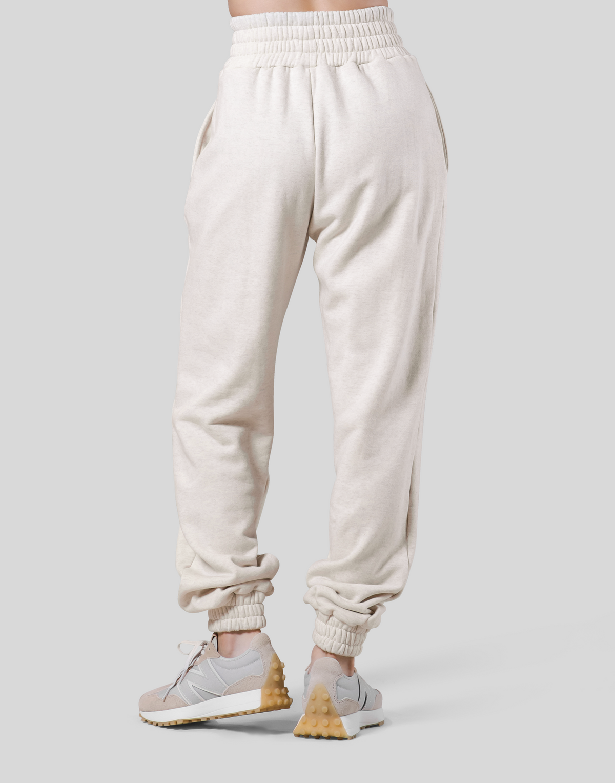Wide Rib Baggy Sweat Pants - Ivory