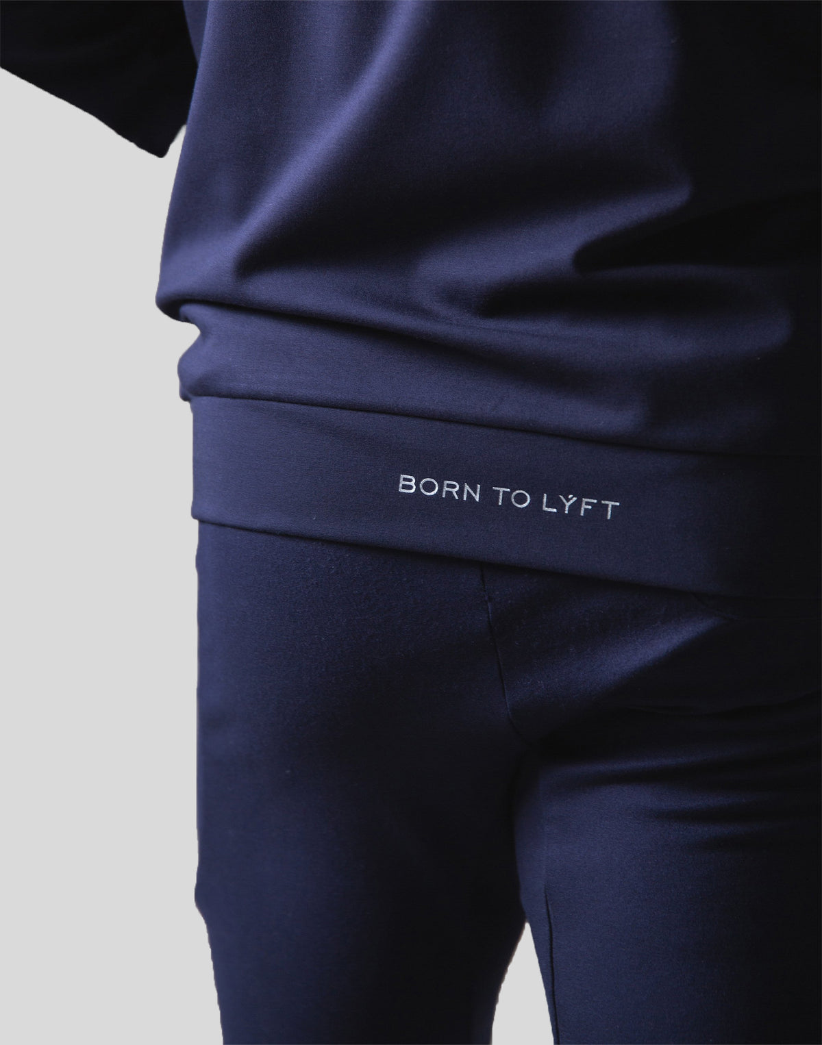Slim Fit Stretch Pullover Hoodie - Navy