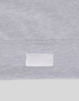 Woven Label Cropped Crewneck Sweat - Grey