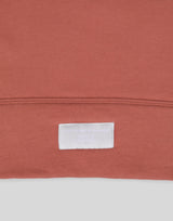Woven Label Cropped Crewneck Sweat - Coral