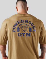 LÝFT × Power House Gym Logo Big T-Shirt - Beige