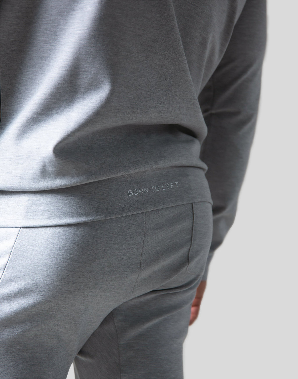 Slim Fit Stretch Pullover Hoodie - Grey