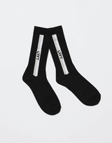 Bi-Color Side Line Socks - Black