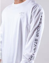 Message Logo Sleeve Long Tee - White