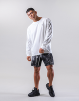 Message Logo Sleeve Long Tee - White