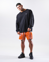 Message Logo Sleeve Long Tee - Black