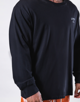 Message Logo Sleeve Long Tee - Black