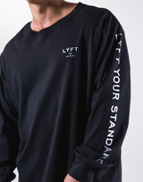 Message Logo Sleeve Long Tee - Black