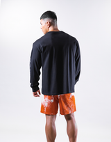 Message Logo Sleeve Long Tee - Black