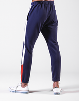 Bi-Color Line Sweat Pants - Navy