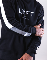 Bi-Color Line Crewneck Sweat - Black
