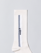 Bi-Color Side Line Socks - White
