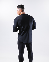 Shape Fit Stretch Long Sleeve T-Shirt - Black