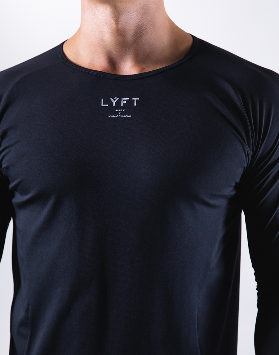 Shape Fit Stretch Long Sleeve T-Shirt - Black