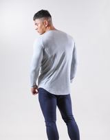 Shape Fit Stretch Long Sleeve T-Shirt - Grey