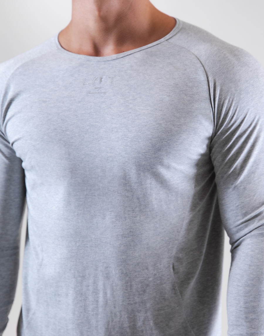 Shape Fit Stretch Long Sleeve T-Shirt - Grey