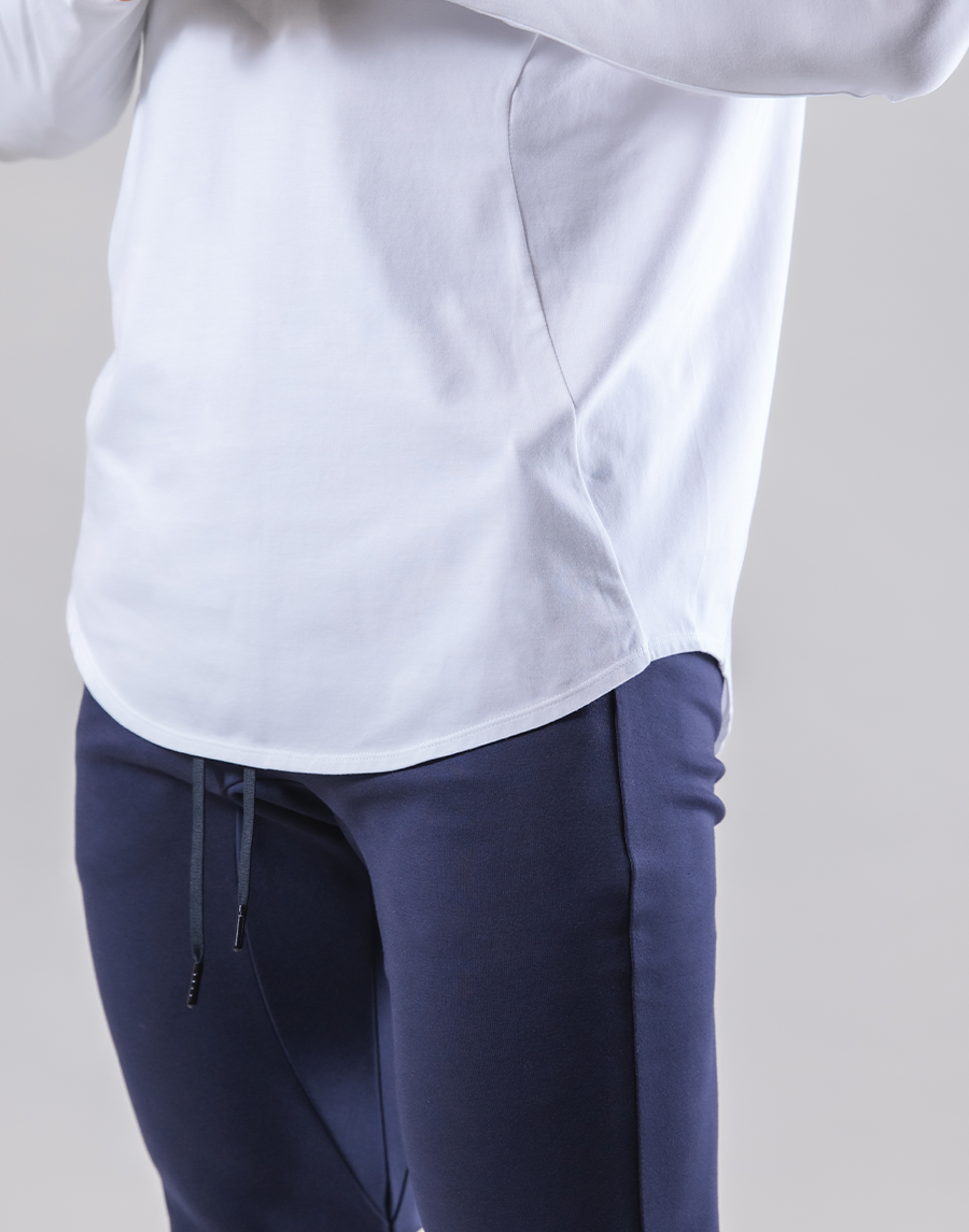 Shape Fit Stretch Long Sleeve T-Shirt - White