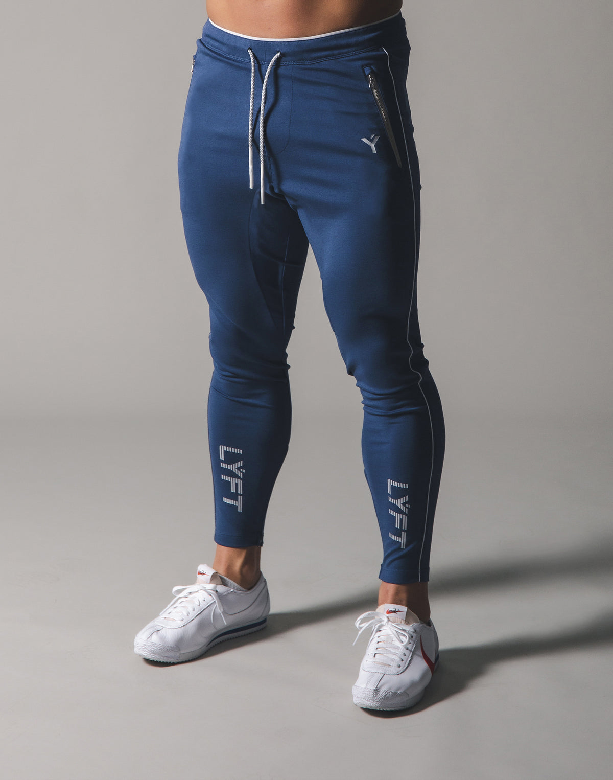 Piping 2Way Stretch Pants - Navy