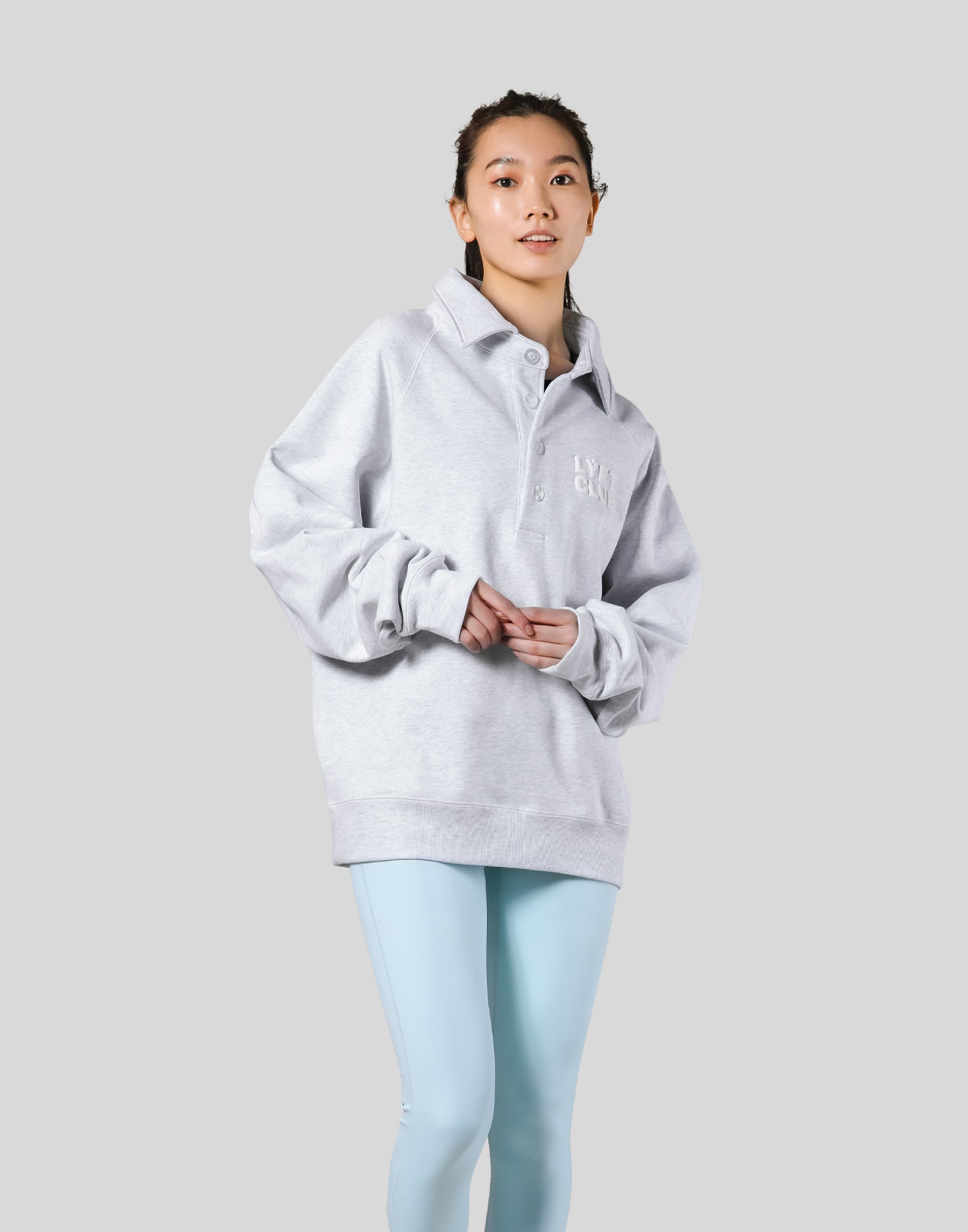 LÝFT Club Sweat Polo Shirt - Grey