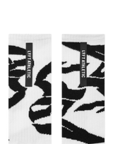 Faded Graphic Socks - White