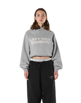 Pile Wappen Cropped Hoodie - Grey