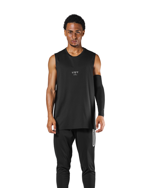 Stretch Jacquard Loose Fit Tanktop 2 - Black