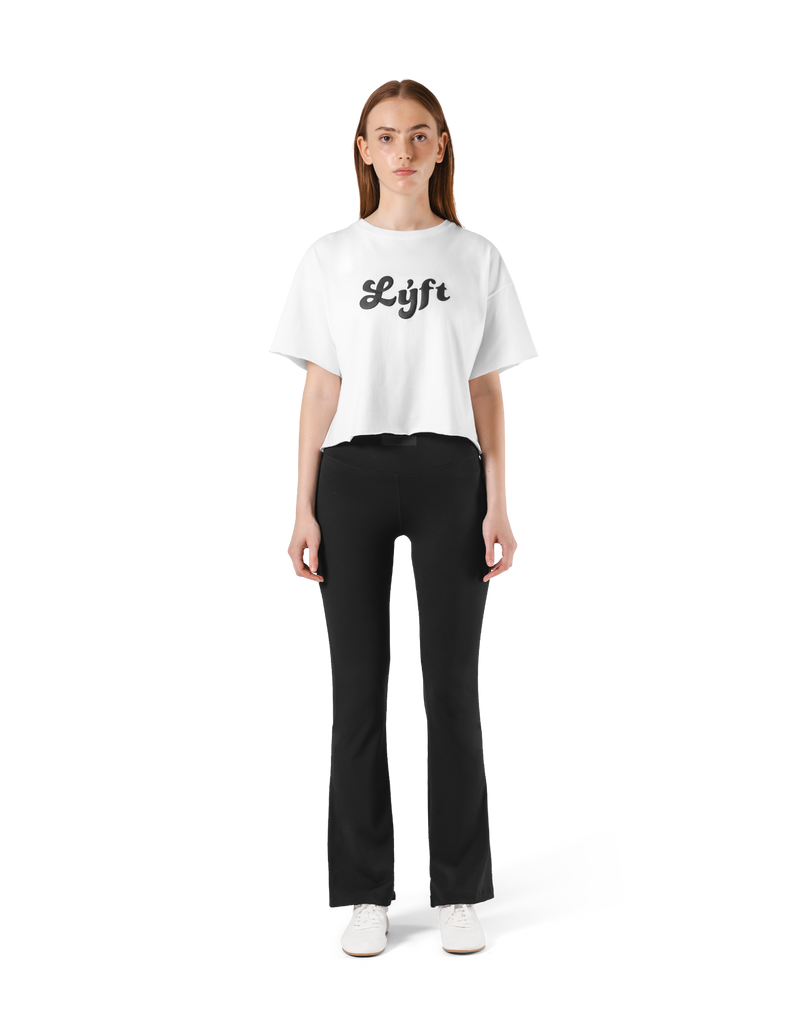 Old Logo Wide Cropped T-Shirt - White