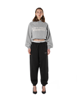 Pile Wappen Cropped Hoodie - Grey