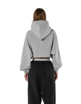 Pile Wappen Cropped Hoodie - Grey