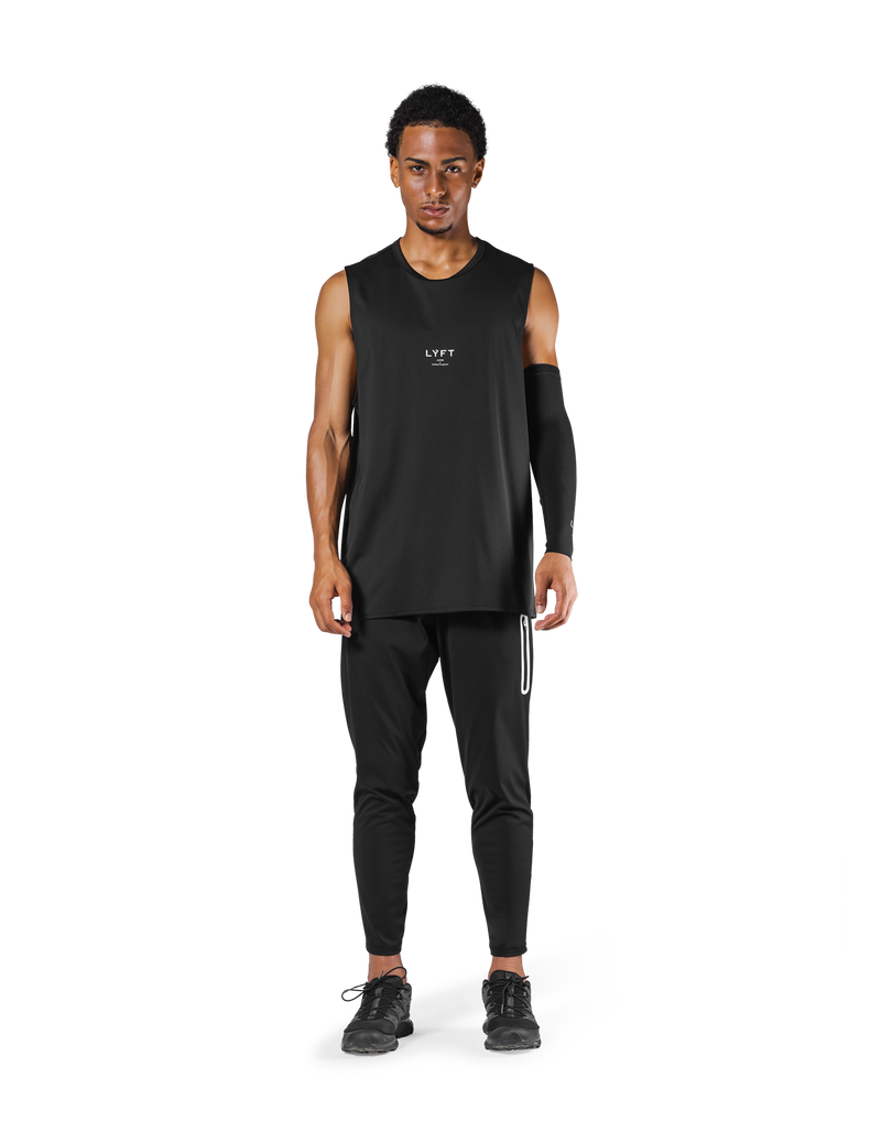 Stretch Jacquard Loose Fit Tanktop 2 - Black