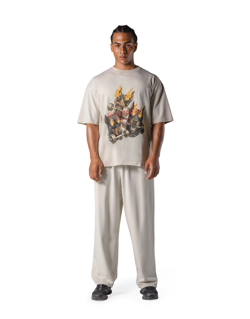 Triple Dog Graphic Vintage Big T-Shirt - Ivory