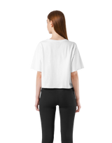 Old Logo Wide Cropped T-Shirt - White