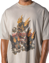 Triple Dog Graphic Vintage Big T-Shirt - Ivory