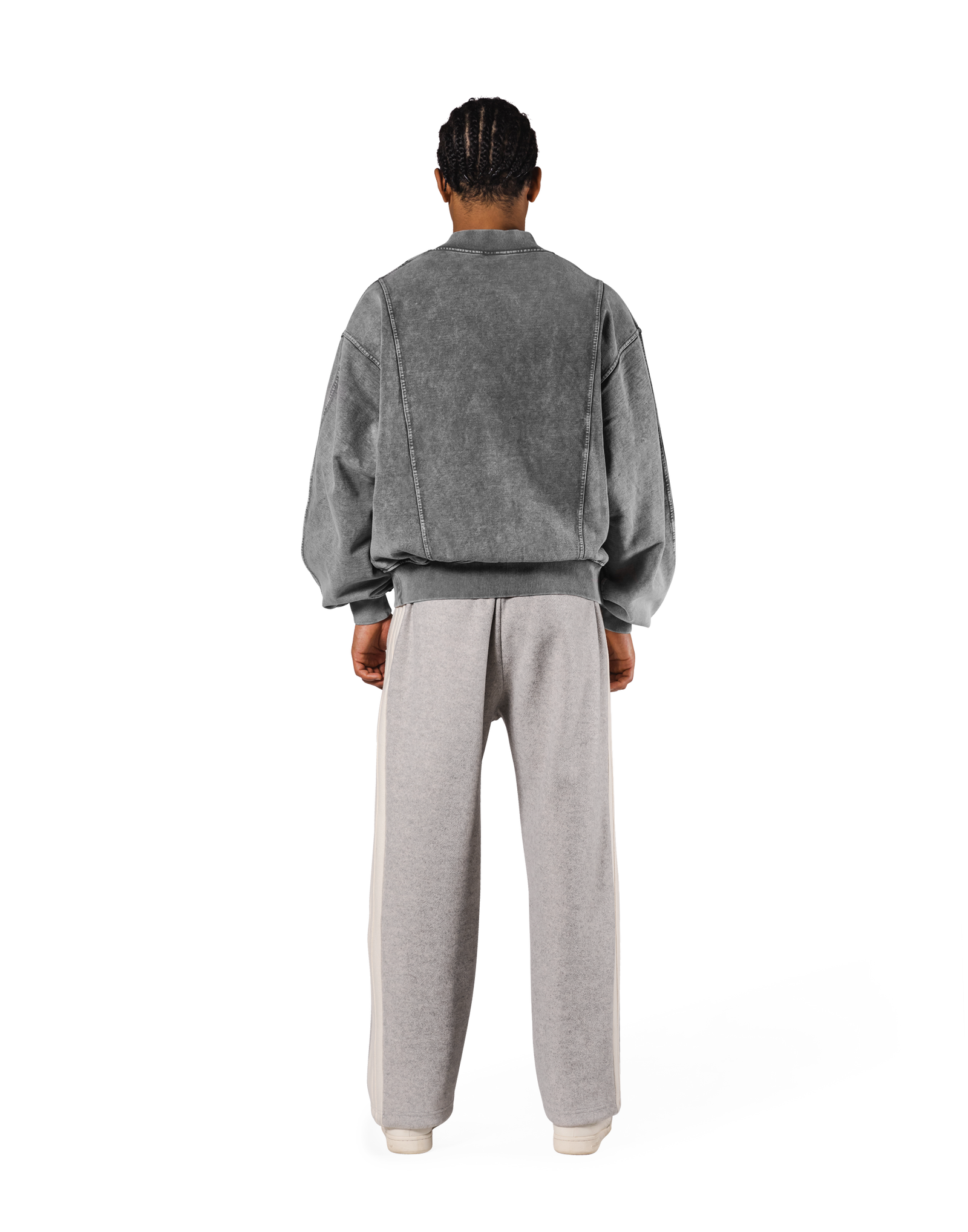 Vintage Sweat Bomber Jacket - Grey – LÝFT