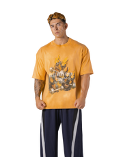 Triple Dog Graphic Vintage Big T-Shirt - Yellow