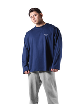 LÝFT Extra Big Long T-Shirt - Navy